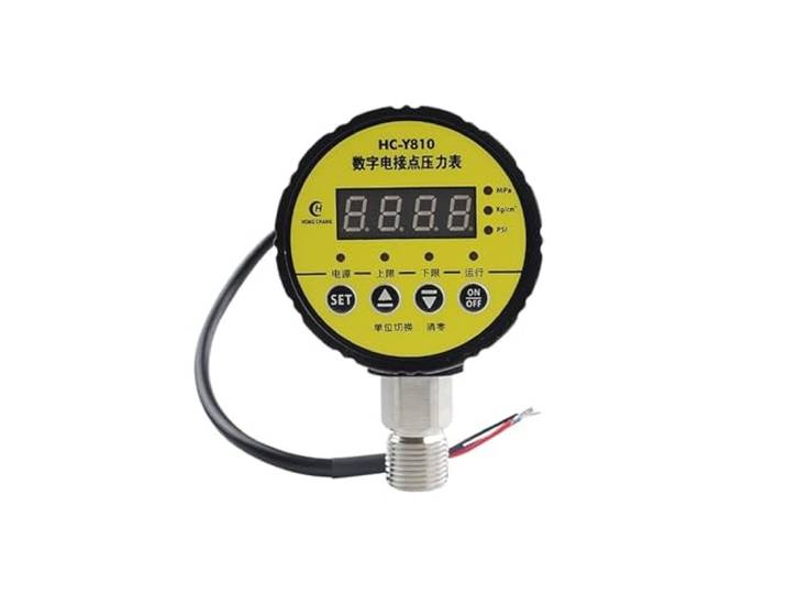 Digitales Manometer, digitales intelligentes Manometer, Pumpe, Unterdruck, Wasserdruckschalter, Controller, AC220V 380V(DC12V M20X1.5,0-40Mpa)