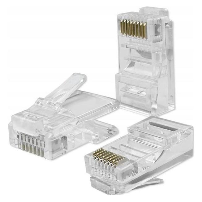 Qoltec RJ45-Durchsteckerstecker, CAT6, UTP, 100 Stück (5901878545448)