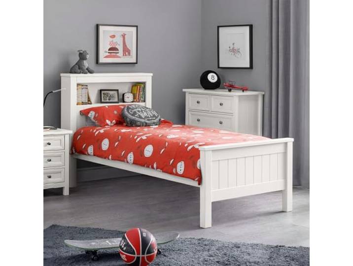 Julian Bowen Maine Bücherregalbett, Surf White, Einzelbett