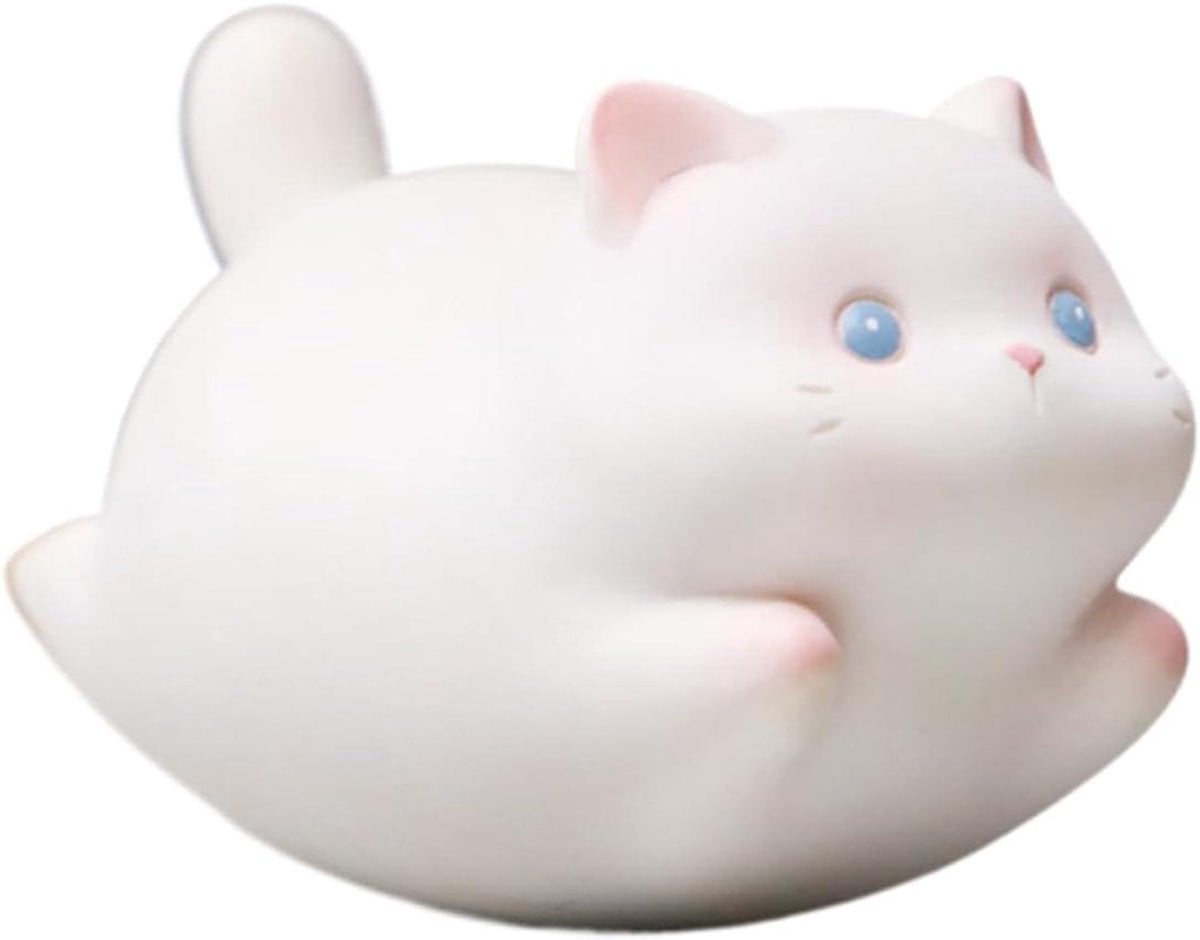 Kleine Kattenbeeldjes - Miniatuur Katten Ornamenten voor Bureau Decoratie met Wankelende Beweging - Hoogte: 7 cm