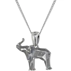 trendor 21816 Halskette mit Elefant-Anhänger 925 Silber, 45 cm