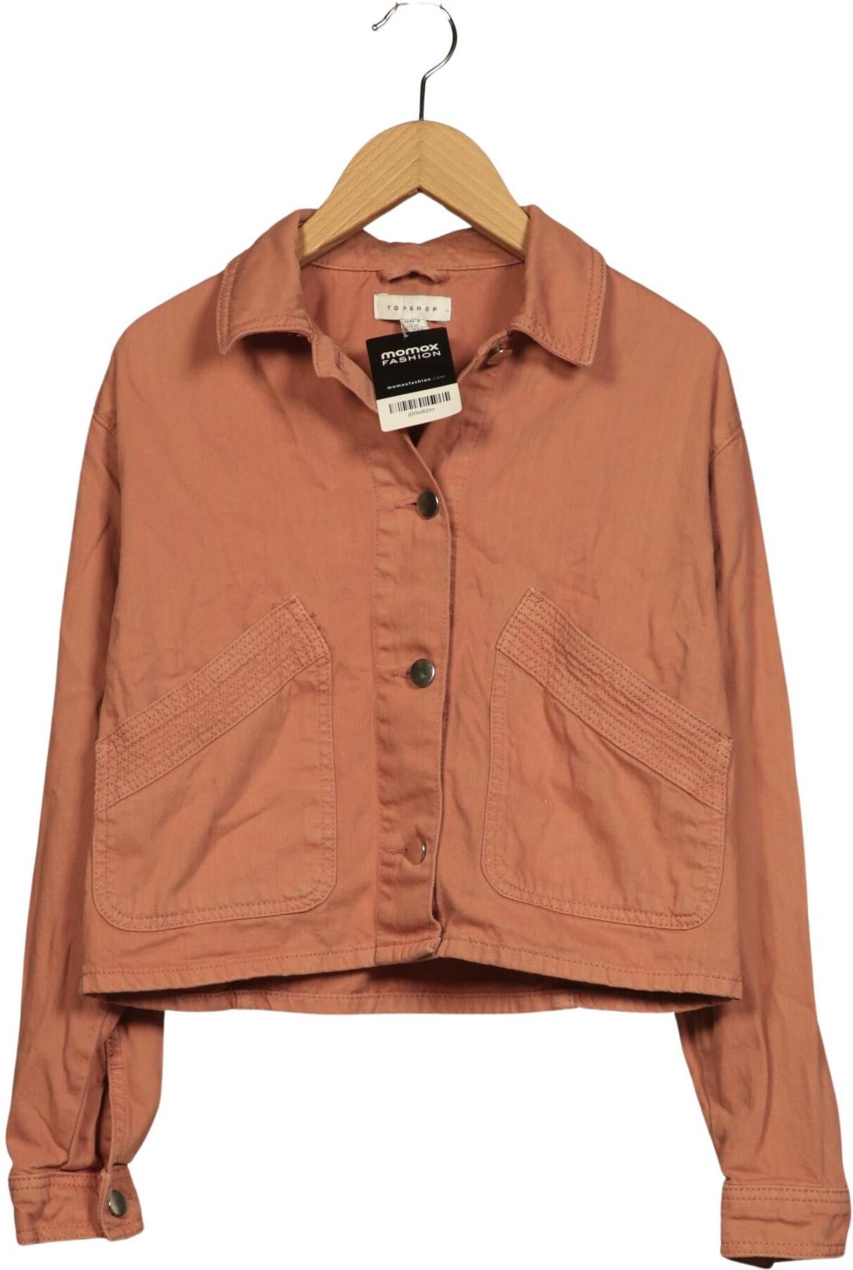 Topshop Damen Jacke, Orange, Gr. EU 32, Baumwolle - Second Hand