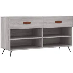 vidaXL Schuhbank Grau Sonoma 102x35x55 cm Holzwerkstoff
