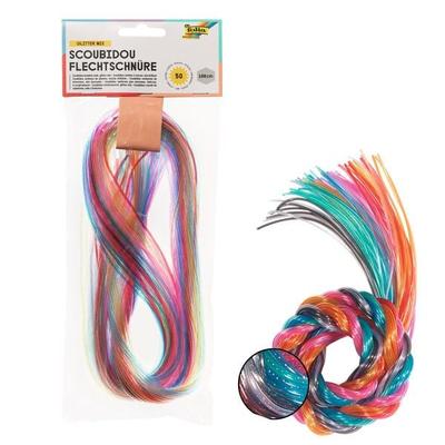 Folia - Scoubidous mit Glitter 50 Stück