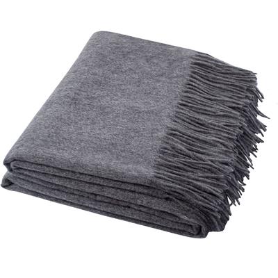 Wohndecke ZOEPPRITZ1828 "Since 1828 Cashmere", grau (medium grau melange), B:130cm L:180cm, Kaschmir, Wohndecken, Wohndecke, Klassisch unifarbenes Plaid aus besonders feinem Cashmere