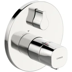 Hansa, Duscharmatur + Badewannenarmatur, HANSALIVING Wannen- und Brausearmatur, Fertigmontageset/Thermostat, rund, ohne Sicherungseinri