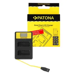 PATONA Smart Dual LCD USB Ladegerät für Nikon EN-EL14 ENEL14