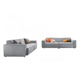 SITZGRUPPE SAMU Hellgrau Webstoff (2er-Set)