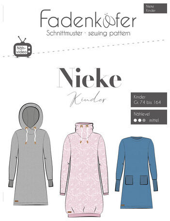 Fadenkäfer Schnitt "Sweat-Kleid Nieke" für Kinder
