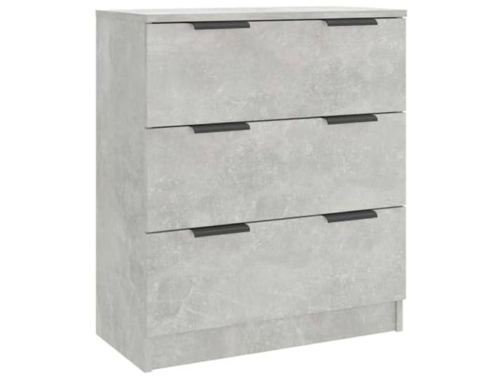 GHVBNMF Sideboard Betongrau 60x30x70 cm Kommode mit 3 Schubladen Kompakte Kommode im modernen Betongrau-Design, ideal für Flur, Schlafzimmer und Wohnbereich. Praktisch und stilvoll.