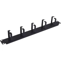 Equip Kabelmanagement-Panel 1HE mit 5 Metallhalterungen, Schwarz