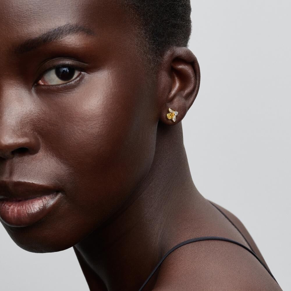 Pandora Timeless Ohrstecker Damen Honigbiene, IP Gold gold