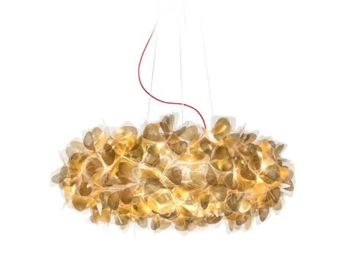 Slamp Pendelleuchte Clizia Mama non Mama, E27, italienisches Design - Gold - Rot - 78 ausgefallenes Design, antistatisches Material, Magnethalterung, exkl. Leuchtmittel, extern dimmbar Außergewöhnlich, Glamour