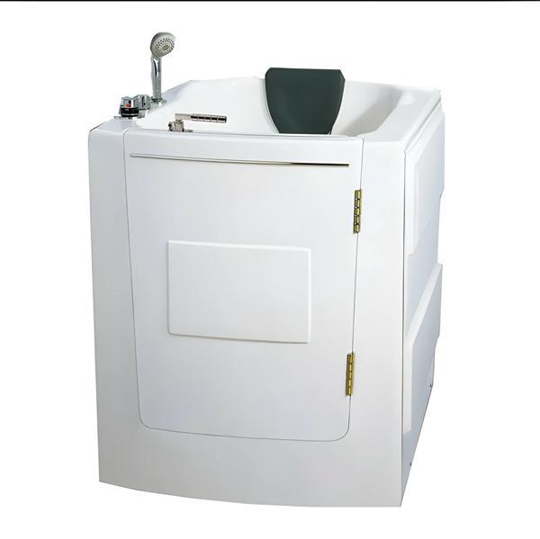 Sitzbadewanne Kompaktbadewanne Badewanne mit Tür Komfortbadewanne 95x85 cm