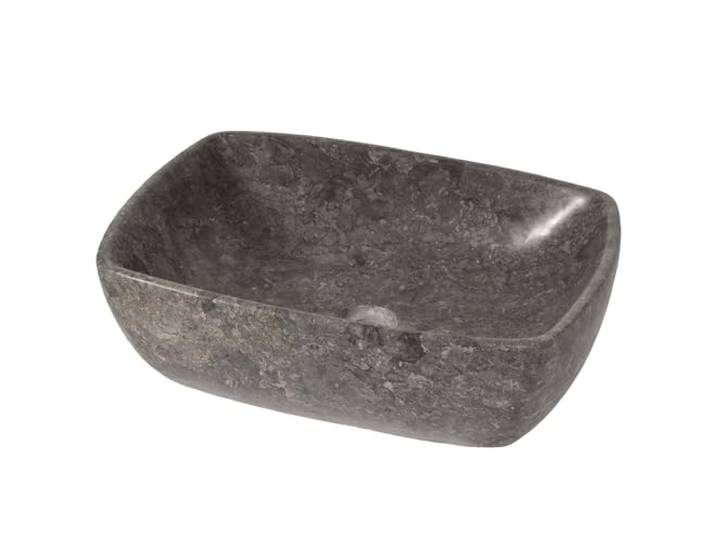 Mendler Marmor-Waschbecken HWC-M77 Naturstein 15x51x36cm grau
