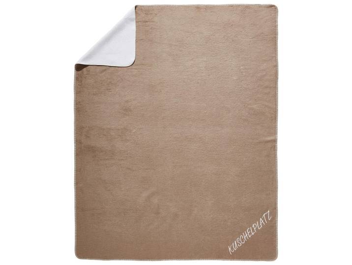 Novel Wohndecke, Naturfarben, Taupe, Textil, Uni, 150x200 cm, Textiles Vertrauen - Oeko-Tex®, Kettelrand, Heimtextilien, Wohntextilien, Decken, Kuscheldecke