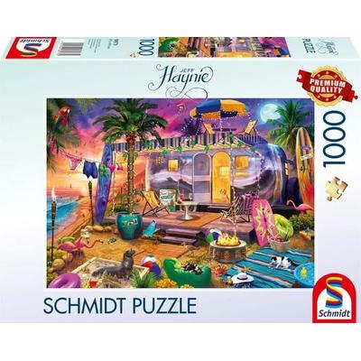 Puzzle Jeff Haynie Mit dem Wohnwagen am Meer 1000 Teile