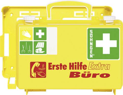 Erste Hilfe Koffer Extra Büro B260xH170xT110ca.mm leuchtgelb SÖHNGEN