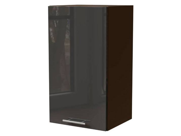 Feldmann-Wohnen Klapphängeschrank Essen (W2/40, 1-türig, 2 Einlegeböden, 1-St., Küchenhängeschrank) 40x32,5x72cm lava - graphit Hochglanz (ES-W2/40)