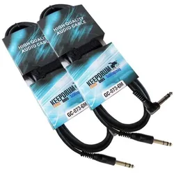 keepdrum GC-073 6m Stereo Audio-Kabel 6,3mm 2 Stück (6 m), Audiokabel