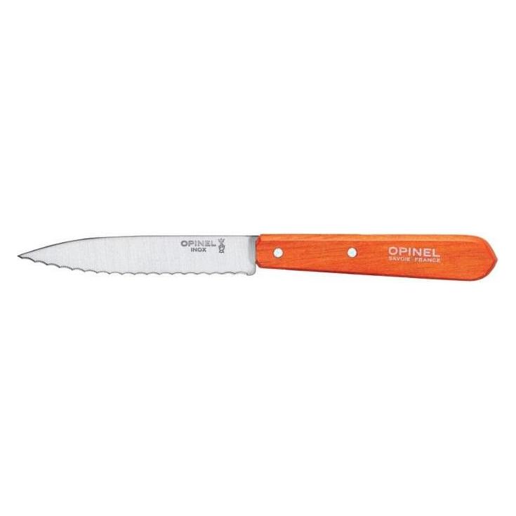 Opinel 001921 Küchenmesser No. 113 Orangefarbener Buchenholzgriff (9.40 cm) (1921)