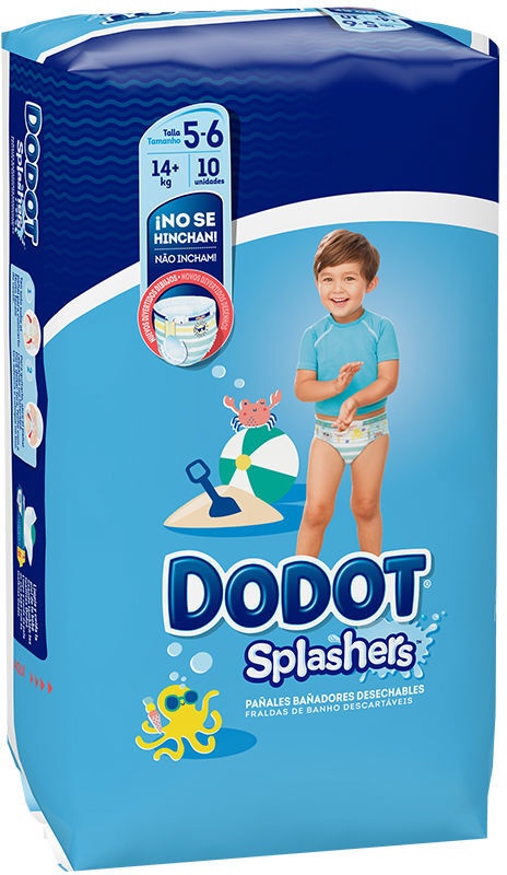 Dodot Splashers costume usa e getta taglia 5-6 + 14 kg 10 pz