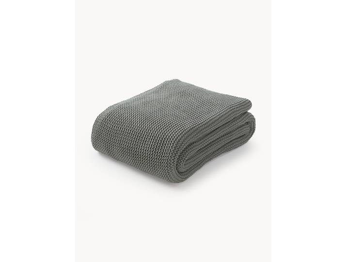 Plaid en tricot en coton bio Adalyn