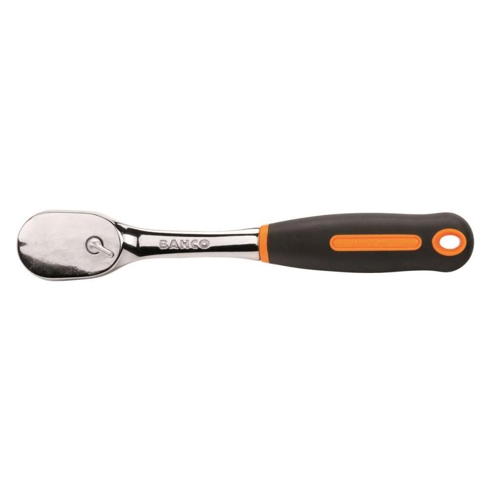 Bahco Birnenförmige 1/2"-Umschaltknarre mit 80 Zähnen und 4,5°-Rückschwenkwinkel, 270 mm (1/2") (8150-1/2)