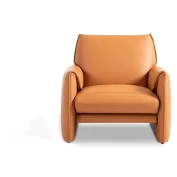 Segmüller Werkstätten Sessel Fiona03 Leder Braun Hellbraun