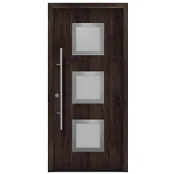 Hörmann Ecostar Haustür "ISOPRO Secur IPS 810S",night oak,110 x 210 cm (B x H)