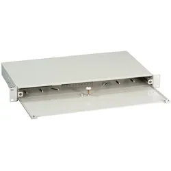 EFB Elektronik Spleissbox ausziehbar 1HE ohne Frontblende, unbestückt, grau, Server Zubehör, Grau