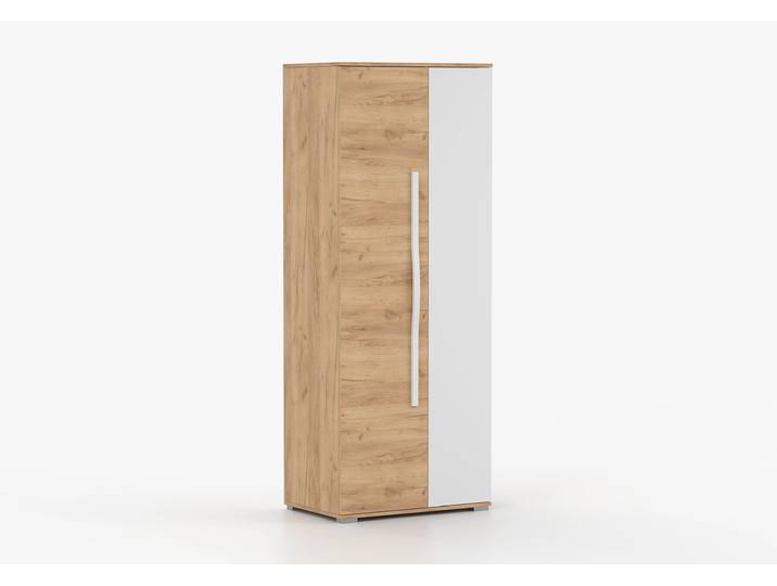 Drehtürenschrank LAURA 2D 80 cm Craft Eiche Gold Craft Eiche Gold + Weiß Semigloss