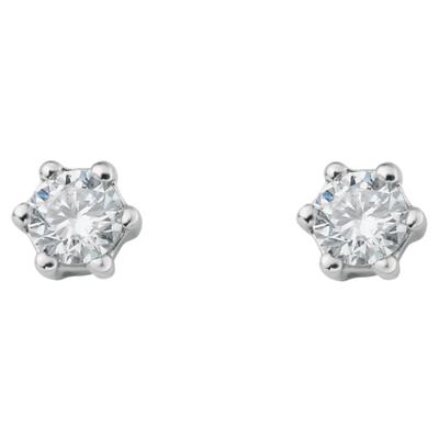 Paar Ohrstecker ONE ELEMENT "0.15 ct Diamant Brillant Ohrringe Ohrstecker aus 585 Weißgold", silber, Ohrringe, Damen, Damen, 0,15, Diamanten Gold Weißgold 585, Diamanten, Gold, Weißgold 585, Klassische Eleganz – veredelt mit funkelndem Diamantbesatz