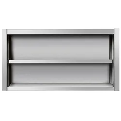 Skyrainbow Wandhängeschrank aus Edelstahl, 150 x 40, ohne Tür
