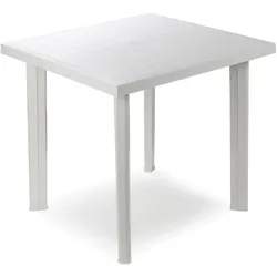 IPAE Progarden, Gartentisch + Balkontisch, Progarden Resin Table Flake Weiss (80 x 75 x 72 cm)