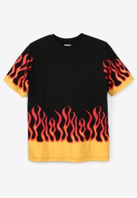 Men's Big & Tall Easy Style Graphic Tee by KingSize in Flames (Size 2XL)