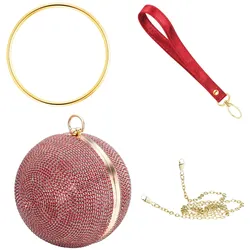 Julie Julsen Handbag Metall mit Zirkonia rot