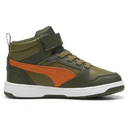 Puma Rebound V6 Mid Sneaker Kinder - grün/orange - 30