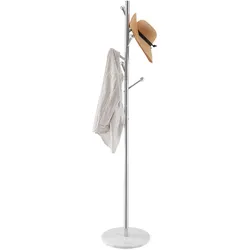 VEVOR Garderobenständer, 370x370x1730 mm, Kleiderständer mit stabilem Marmorsockel & 8 Haken, Jackenständer Baumform für Eingangsbereich, Büro, Wohnzimmer, Kleiderstange für Mäntel, Hüte