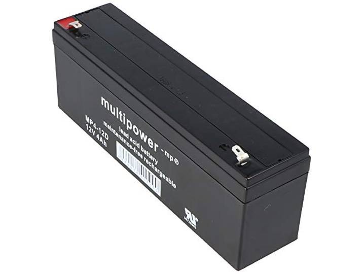 Multipower MP4-12D loodbatterij, 4,8 mm Faston stekker