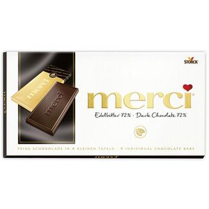 Merci Tafelschokolade Edelbitter, 72% Kakaogehalt, zartschmelzend, 100g