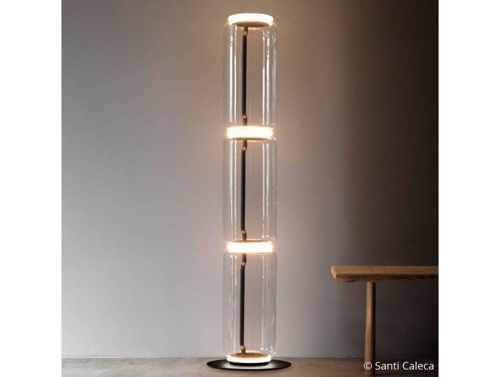Noctambule F3 Stehleuchte Low Cylinder - Flos - Wohnzimmer - Design - Glas - Mehrflammig