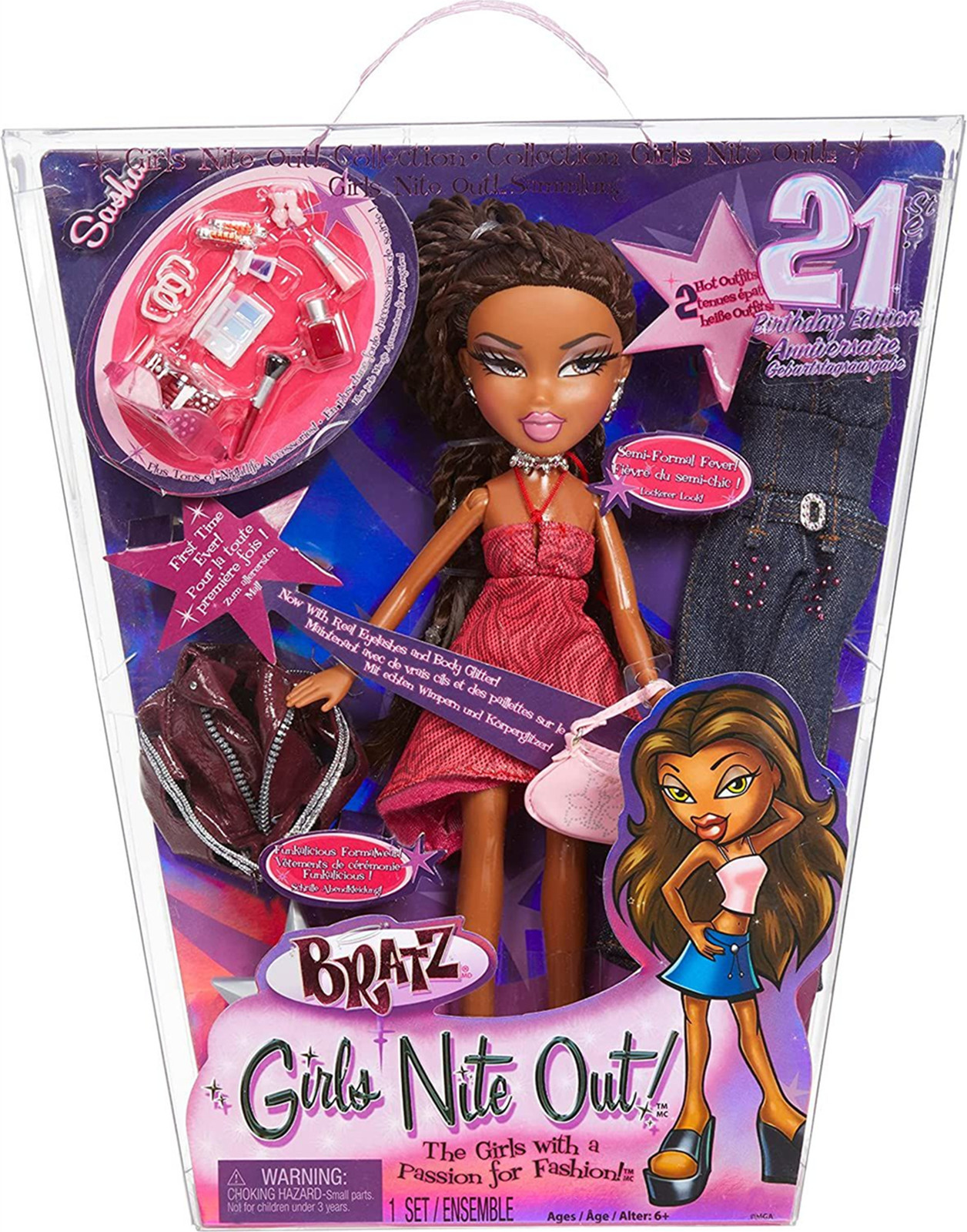 MGA Bratz Themepop Sasha Modepop voor Meisjes en Jongens, Meerkleurig