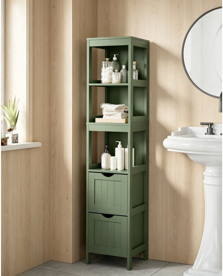 Brayden Studio Freestanding Bathroom Cabinet 141.5cm H X 30cm W X 30cm D