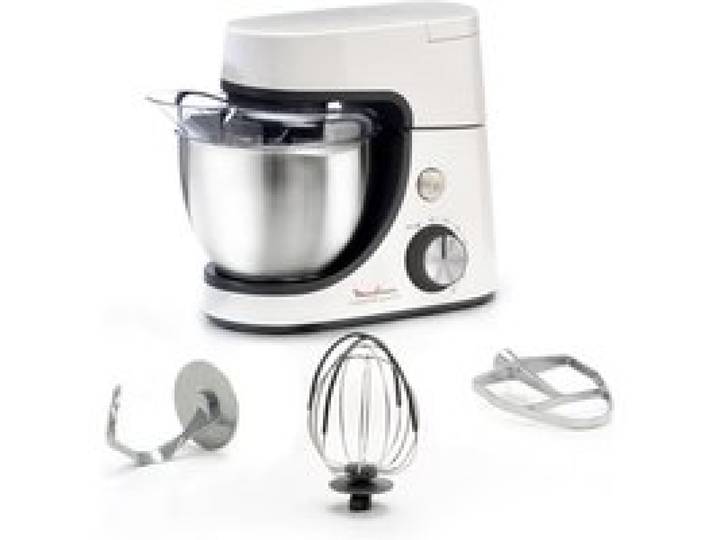 Masterchef MOULINEX QA510110 Robot pâtissier Puissance 1100W 8 vitesses Fonction pulse Bol 4 6L Kit de pâtisserie métal -