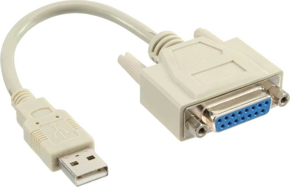 InLine USB-Gameport adapter: USB-A naar 15-polige connector