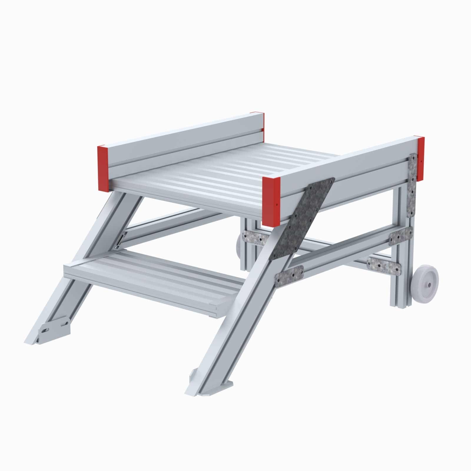 Euroline 514 Anstieg 45° 600mm Stufenbreite 2 Stufen Alu gerieft 5144102