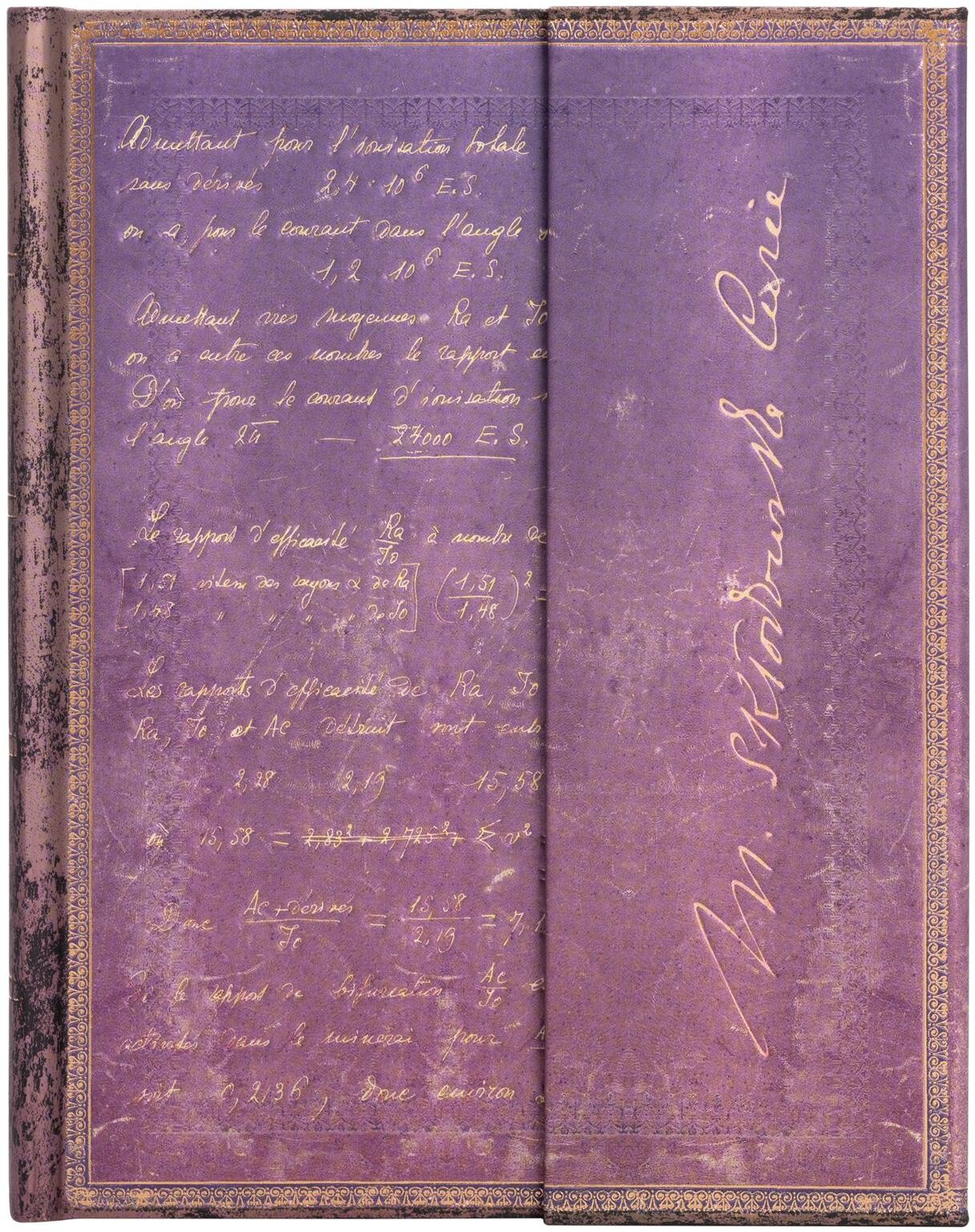 Notizheft "Notizbuch Marie Curie 18 x 23 cm, Liniert", lila (violett), Notizbücher, Notizheft violett Einheitsgröße