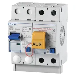 DOEPKE FI-Schutz mit Zusatz 2-polig 253V 25A DFS2 025-2/0,03-A KV TWIN 0,03A Reiheneinbaugerät A
