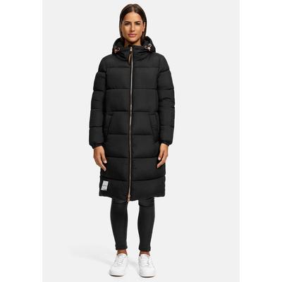 Winterjacke MARIKOO "Nomadiaa", Damen, Gr. L, schwarz, Obermaterial: 100% Polyester. Innenseite: 100% Polyester. Futter: 100% Polyester. Wattierung: 100% Polyester, Jacken Winterjacke, Lange Damen Winterjacke
